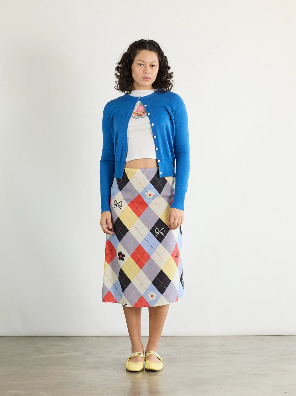Sandy Midi Skirt - Cirque Argyle