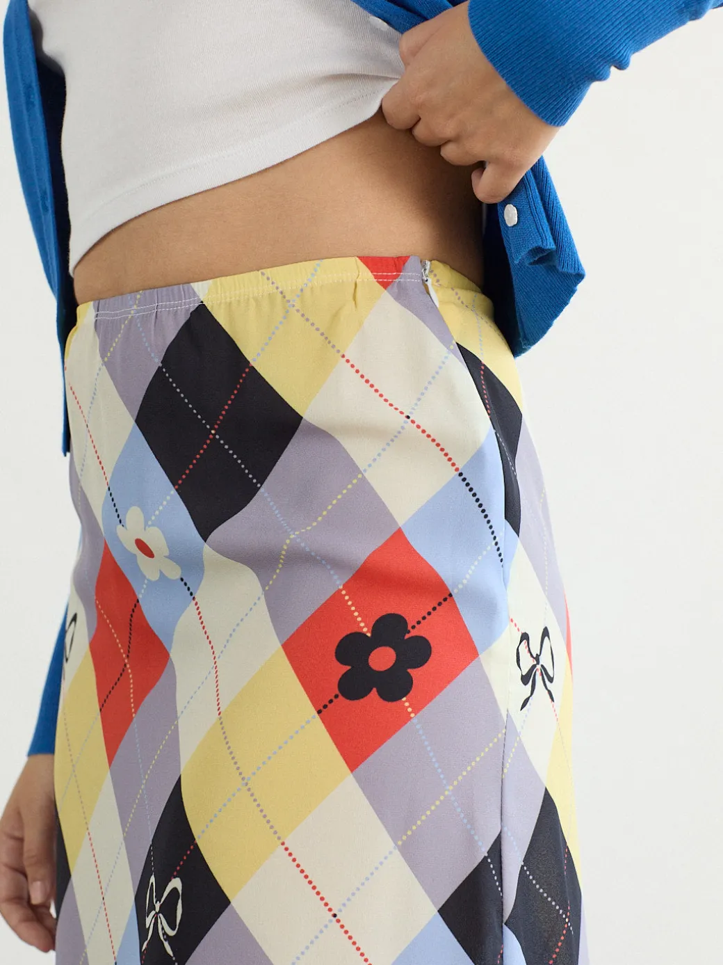 Sandy Midi Skirt - Cirque Argyle