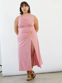 Savannah Cinch Dress - Pomodoro Gingham