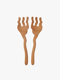 Serving Friends Wavy - Beach Wood