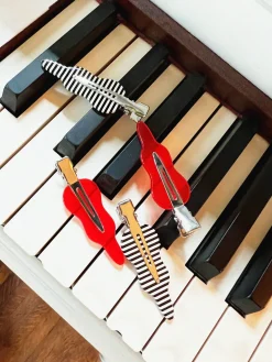Setting Clips - Candy Red/Stripes