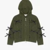 Shelby Bow Zip Up - Olive