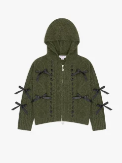 Shelby Bow Zip Up - Olive