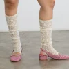 Tall Lace Socks - Ivory