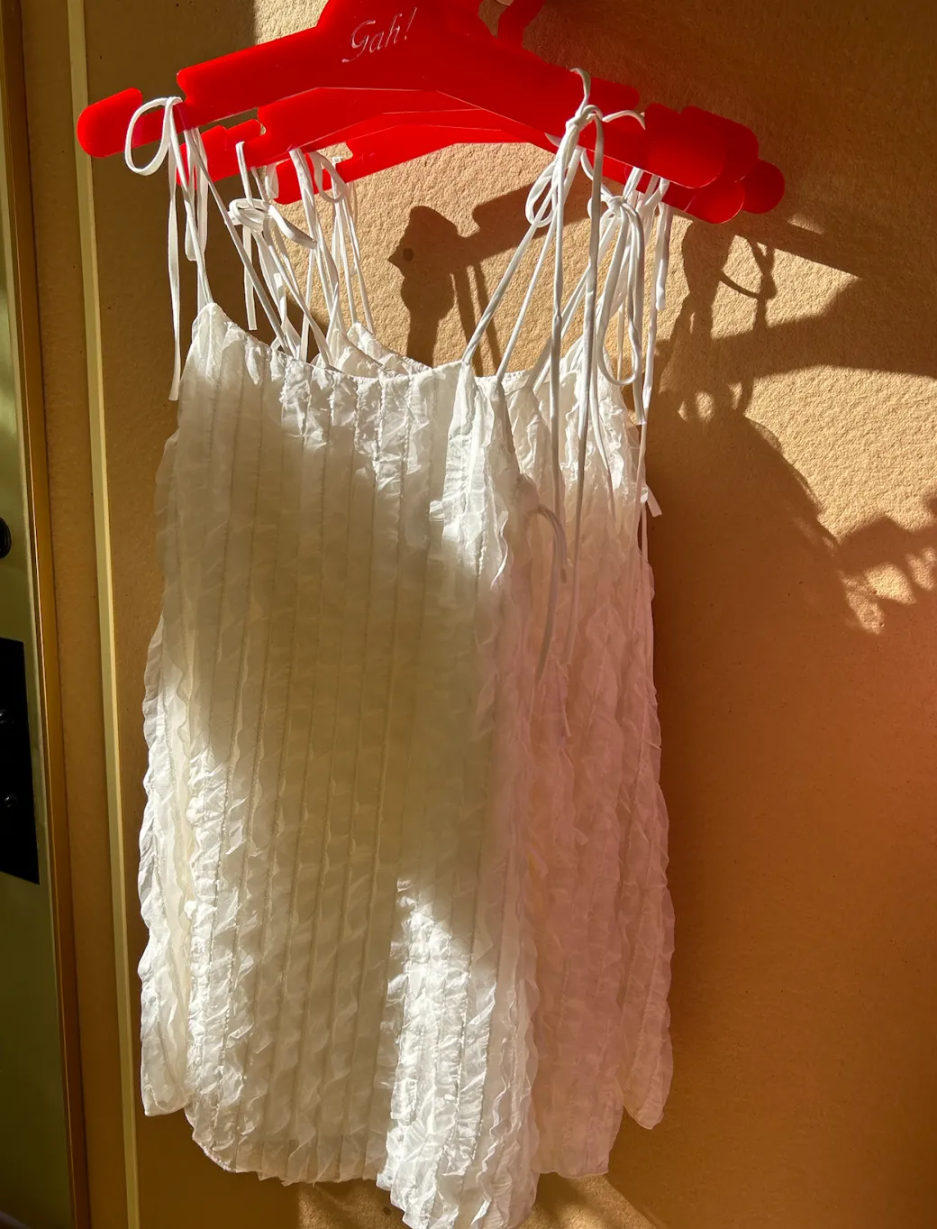 Tara Tie Mini Dress - Vanilla Ruffle