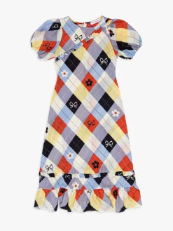 Teagan Ruffle Dress - Cirque Argyle