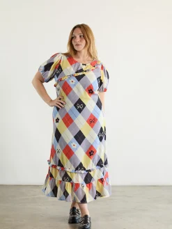 Teagan Ruffle Dress - Cirque Argyle