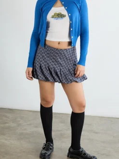 Tyler Bubble Skirt - Blue Plaid