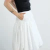 Whip Balloon Skirt - White