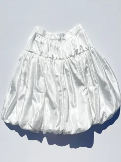 Whip Balloon Skirt - White