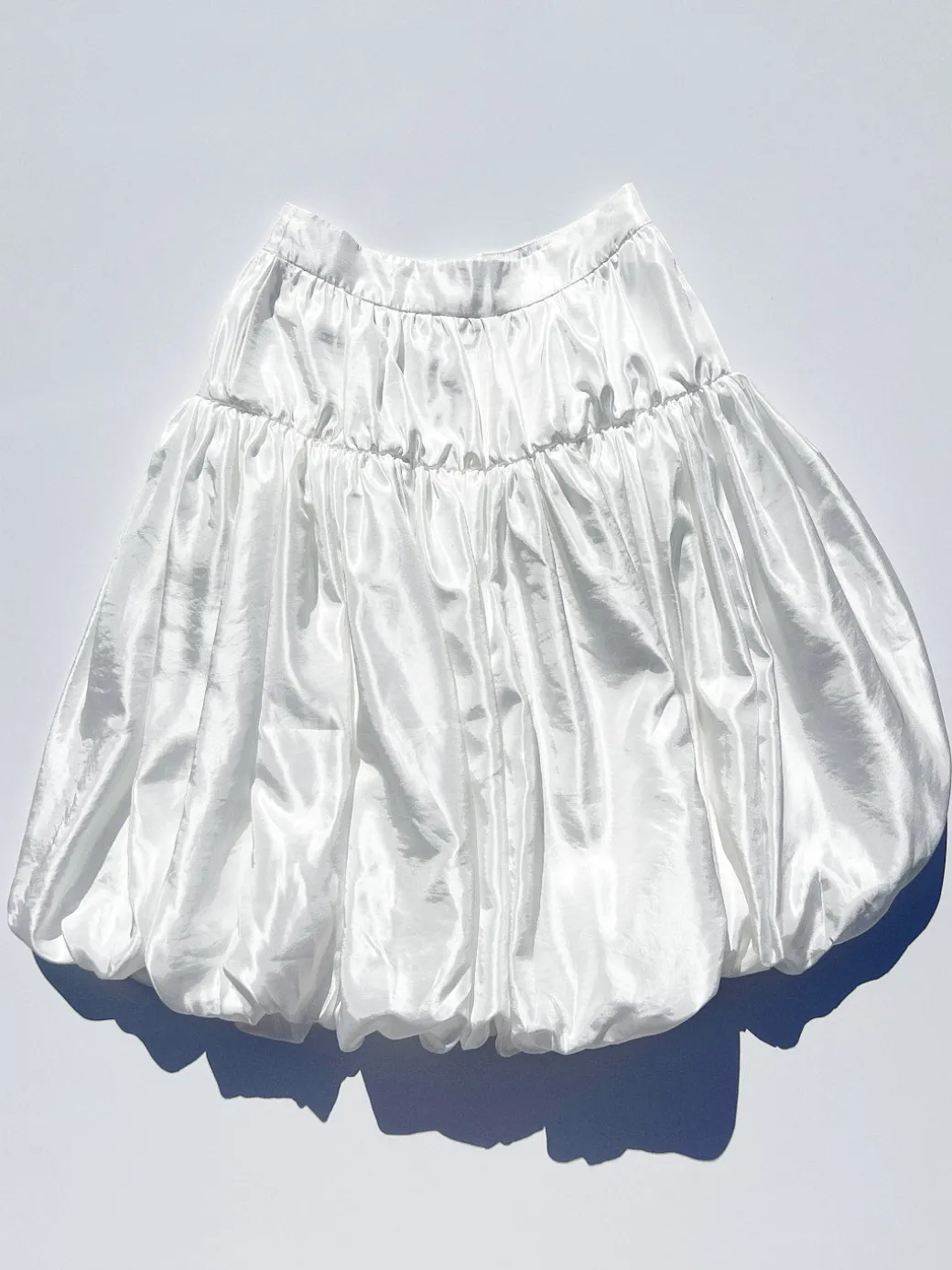 Whip Balloon Skirt - White
