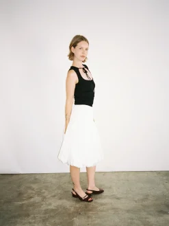 Whip Balloon Skirt - White