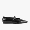 Wioletta Buckle Flat - Black Patent