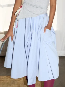 Wrap Shirt Skirt - Blue
