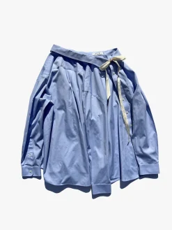 Wrap Shirt Skirt - Blue