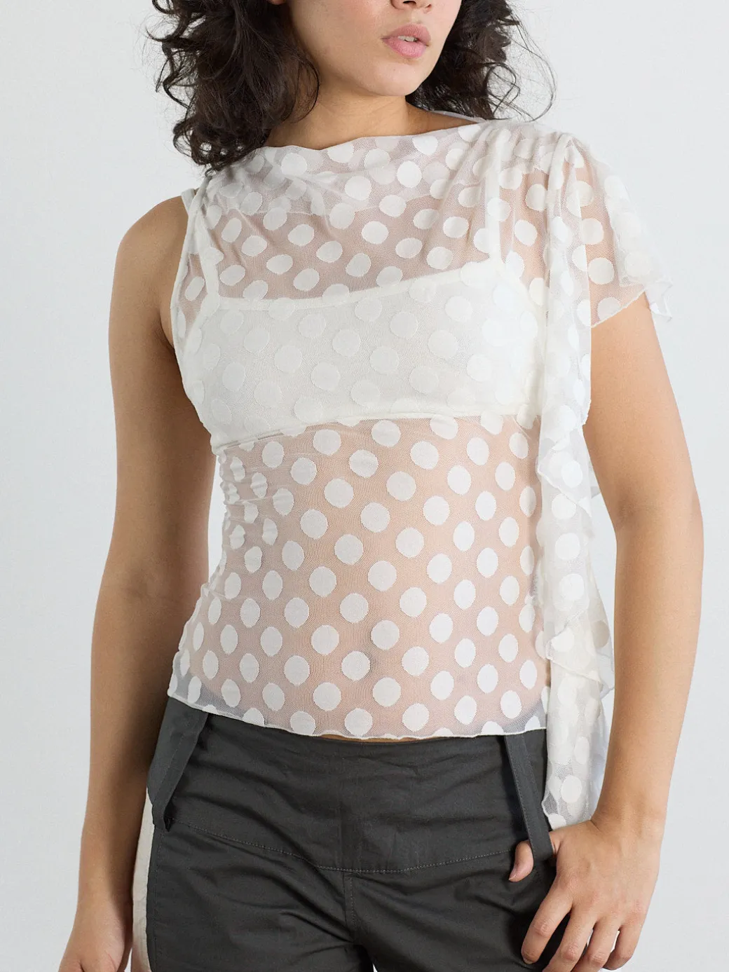 Zehra Top - White Polka