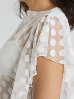 Zehra Top - White Polka