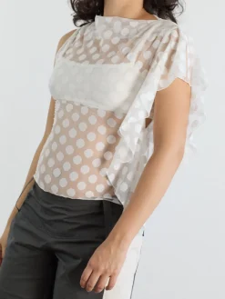 Zehra Top - White Polka