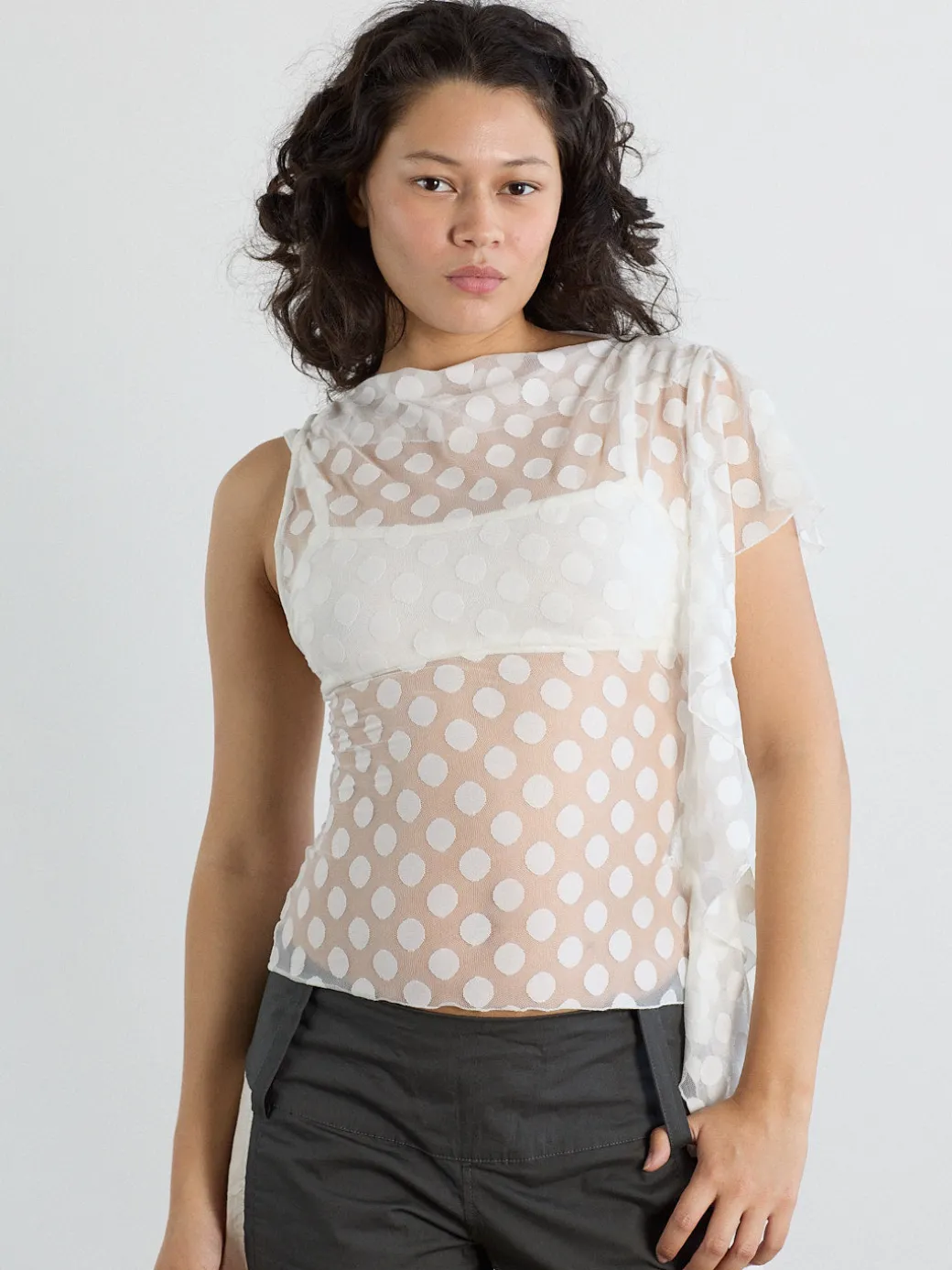 Zehra Top - White Polka